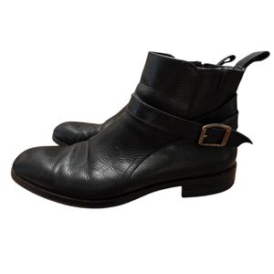 Donald J. Pliner Zaccaro Men's Black Leather Buckle Boots Size 9